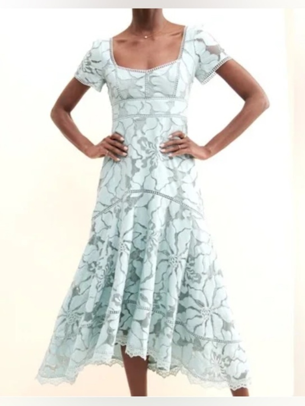 NWT Anthropologie Slim Lace Maxi Dress Size 2